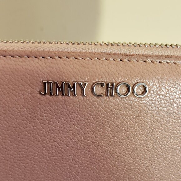 JIMMY CHOO BALLET PINK SOFT GRAINED GOAT LEATHER WALLET - Picture 7 of 15